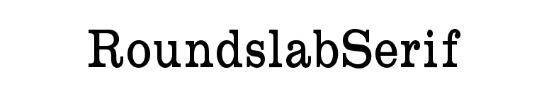 RoundslabSerif font preview
