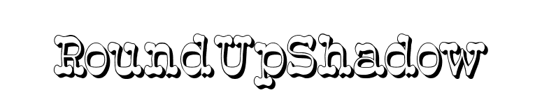 RoundUpShadow font preview