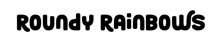 Roundy Rainbows font preview