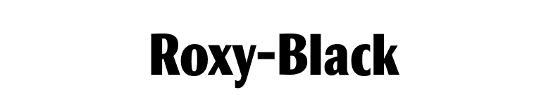 Roxy-Black font preview