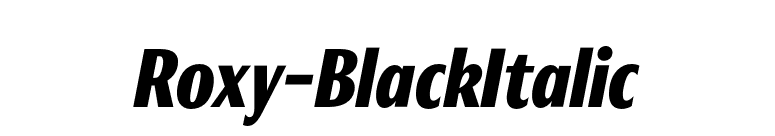 Roxy-BlackItalic font preview