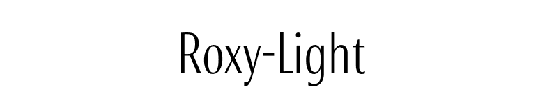 Roxy-Light font preview