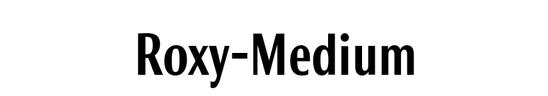 Roxy-Medium font preview