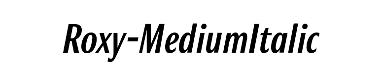 Roxy-MediumItalic font preview