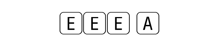 RRKeyLetters Normal font preview