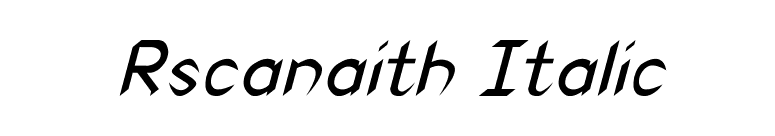 Rscanaith Italic font preview