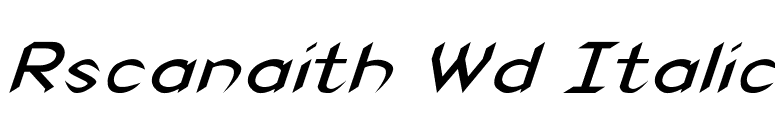 Rscanaith Wd Italic font preview