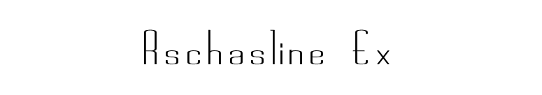 Rschasline Ex font preview