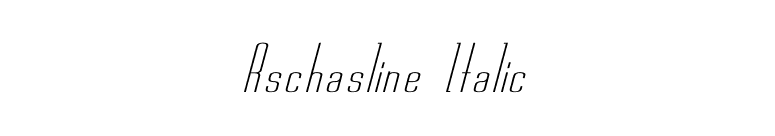 Rschasline Italic font preview