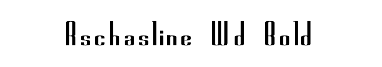 Rschasline Wd Bold font preview