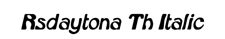 Rsdaytona Th Italic font preview
