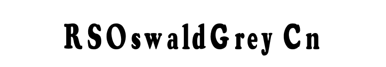RSOswaldGrey Cn font preview