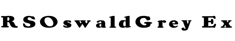 RSOswaldGrey Ex font preview