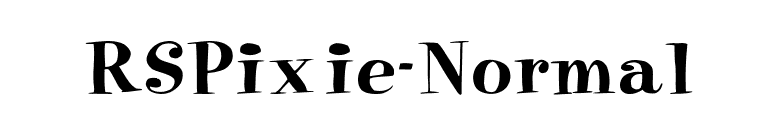 RSPixie-Normal font preview