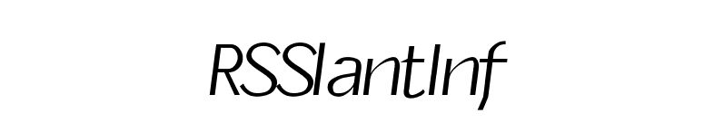 RSSlantInf font preview