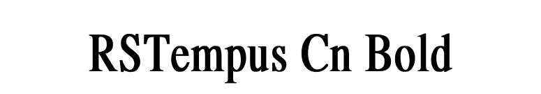 RSTempus Cn Bold font preview