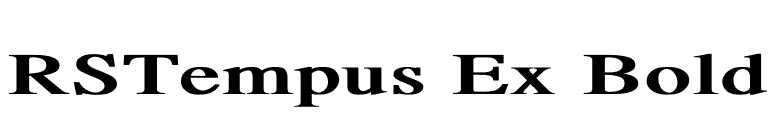 RSTempus Ex Bold font preview