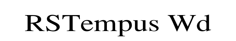 RSTempus Wd font preview