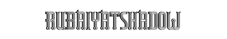 RubaiyatShadow font preview