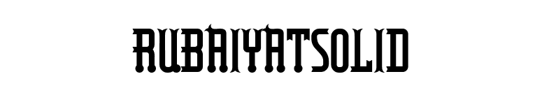 RubaiyatSolid font preview