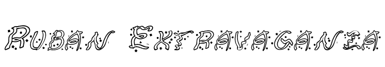 Ruban Extravaganza font preview