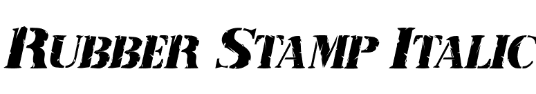 Rubber Stamp Italic font preview