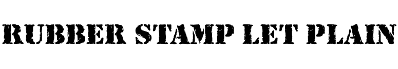 Rubber Stamp LET Plain font preview