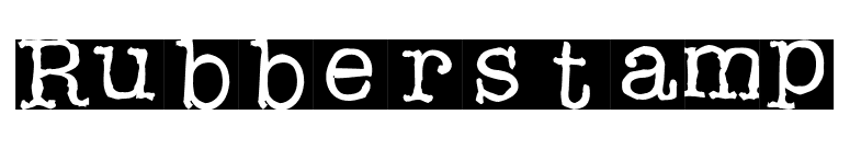 Rubberstamp font preview