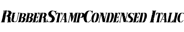 RubberStampCondensed Italic font preview