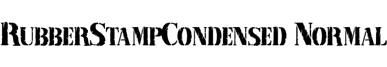 RubberStampCondensed Normal font preview