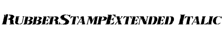 RubberStampExtended Italic font preview