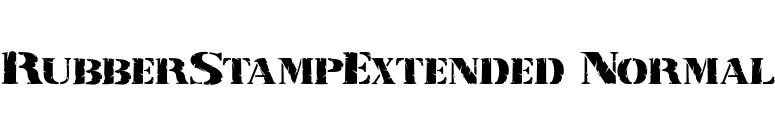 RubberStampExtended Normal font preview