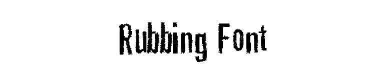 Rubbing Font font preview