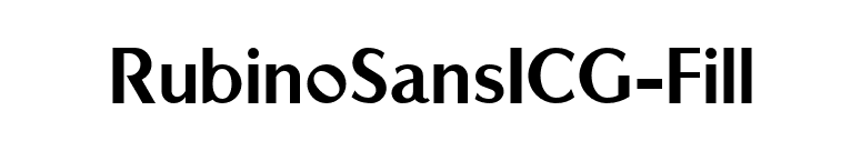 RubinoSansICG-Fill font preview