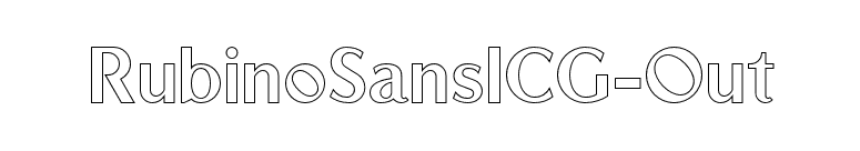 RubinoSansICG-Out font preview