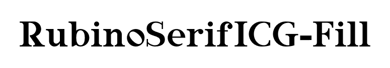 RubinoSerifICG-Fill font preview