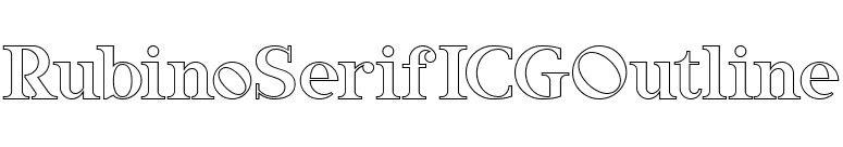 RubinoSerifICGOutline font preview