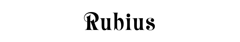 Rubius font preview