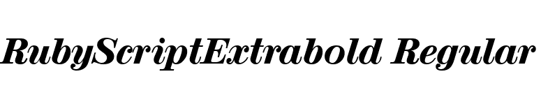 RubyScriptExtrabold Regular font preview