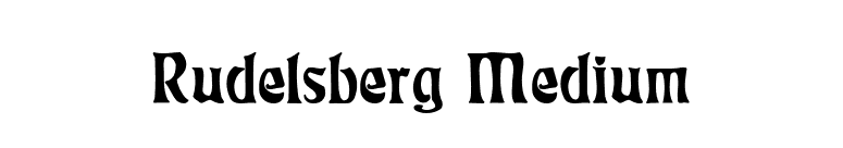 Rudelsberg Medium font preview