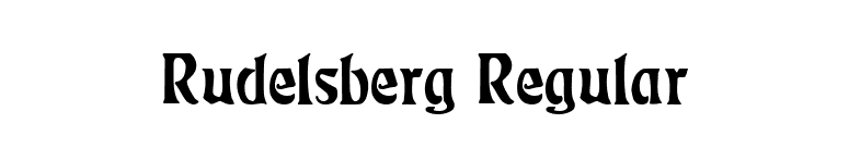 Rudelsberg Regular font preview