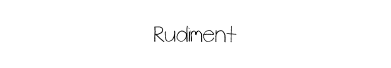 Rudiment font preview