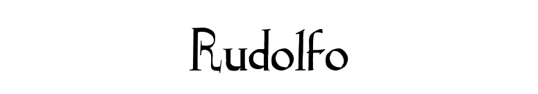Rudolfo font preview