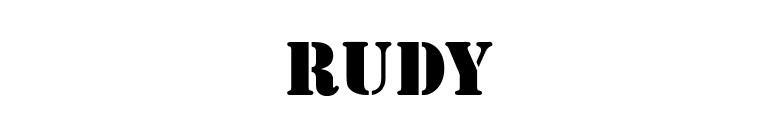 Rudy font preview