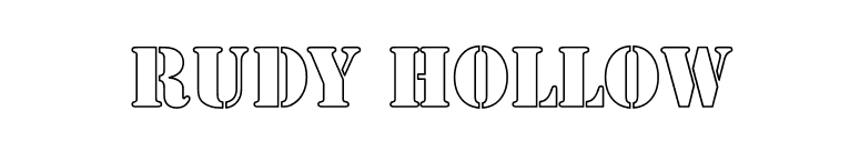 Rudy Hollow font preview