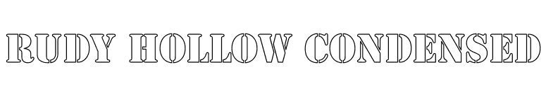 Rudy Hollow Condensed font preview