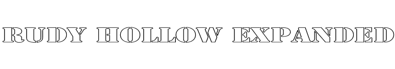 Rudy Hollow Expanded font preview