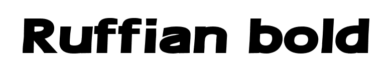 Ruffian bold font preview