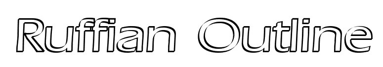 Ruffian Outline font preview