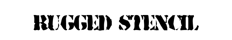 Rugged Stencil font preview